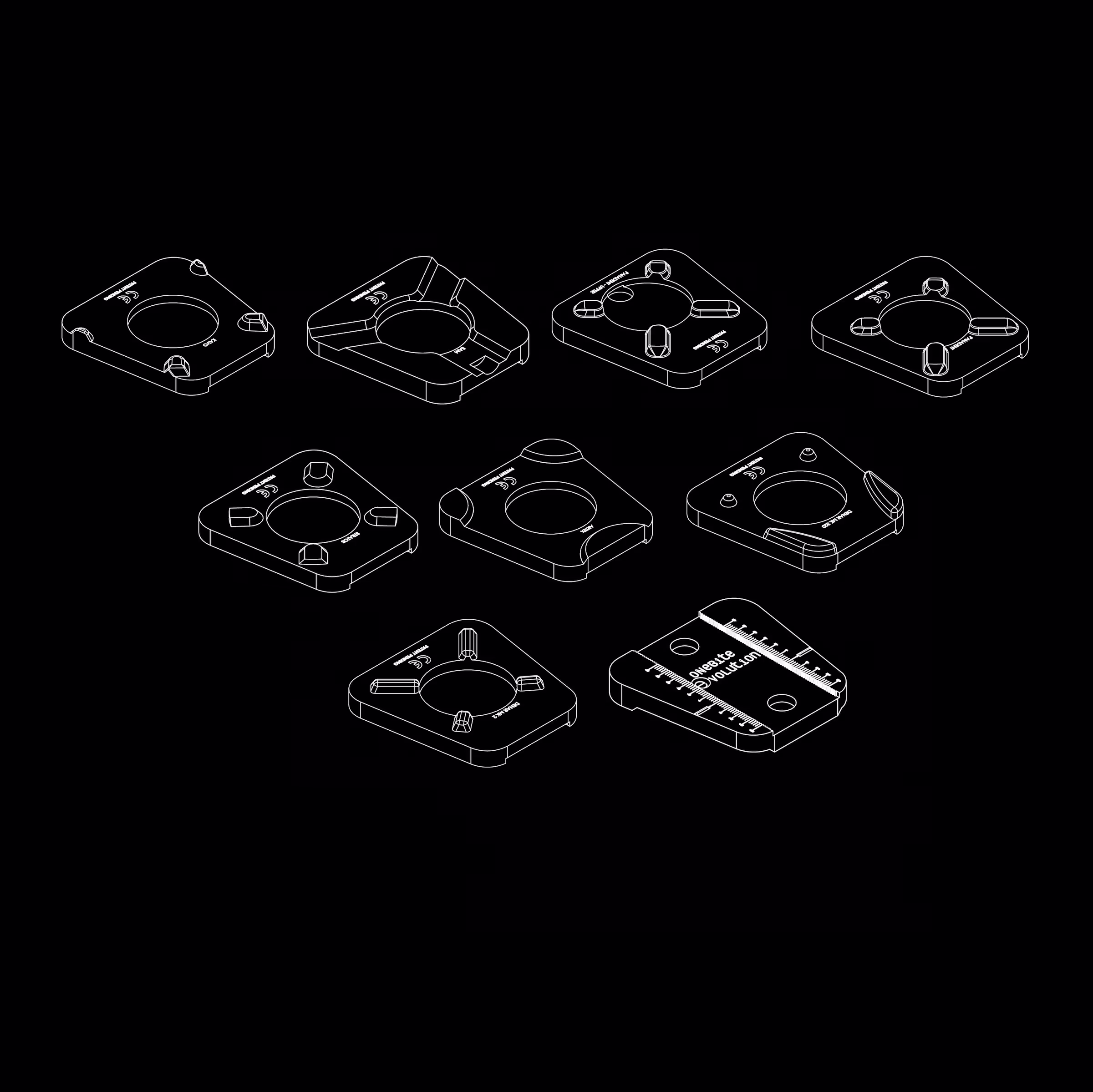 Upper and Lower Adapters.