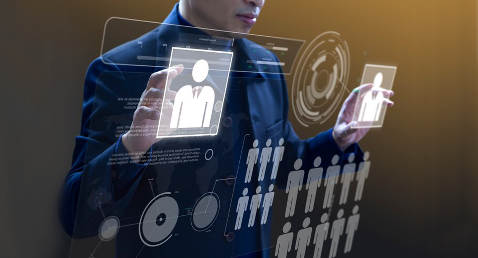 modern workforce strategy through staff augmentation – business professionals collaborating at a digital workspace