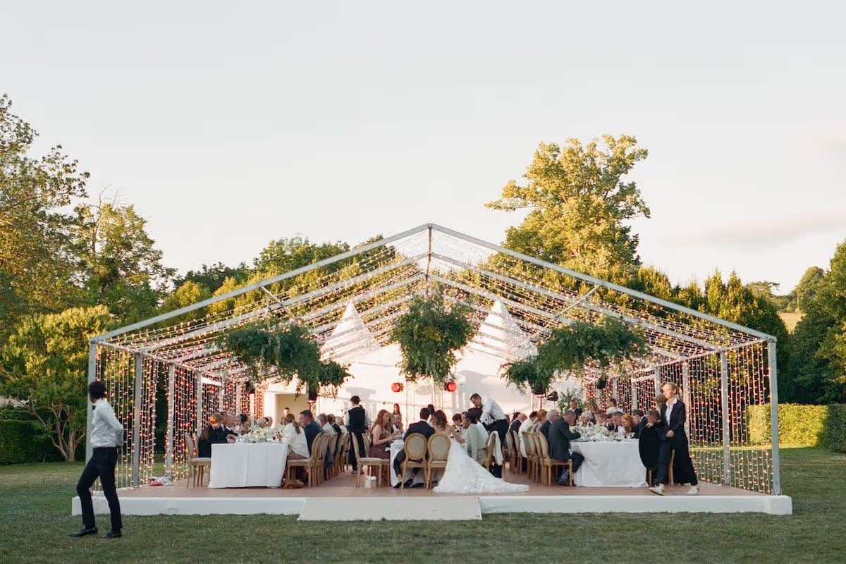 Adapt to the weather with tent or marquee rental for a wedding