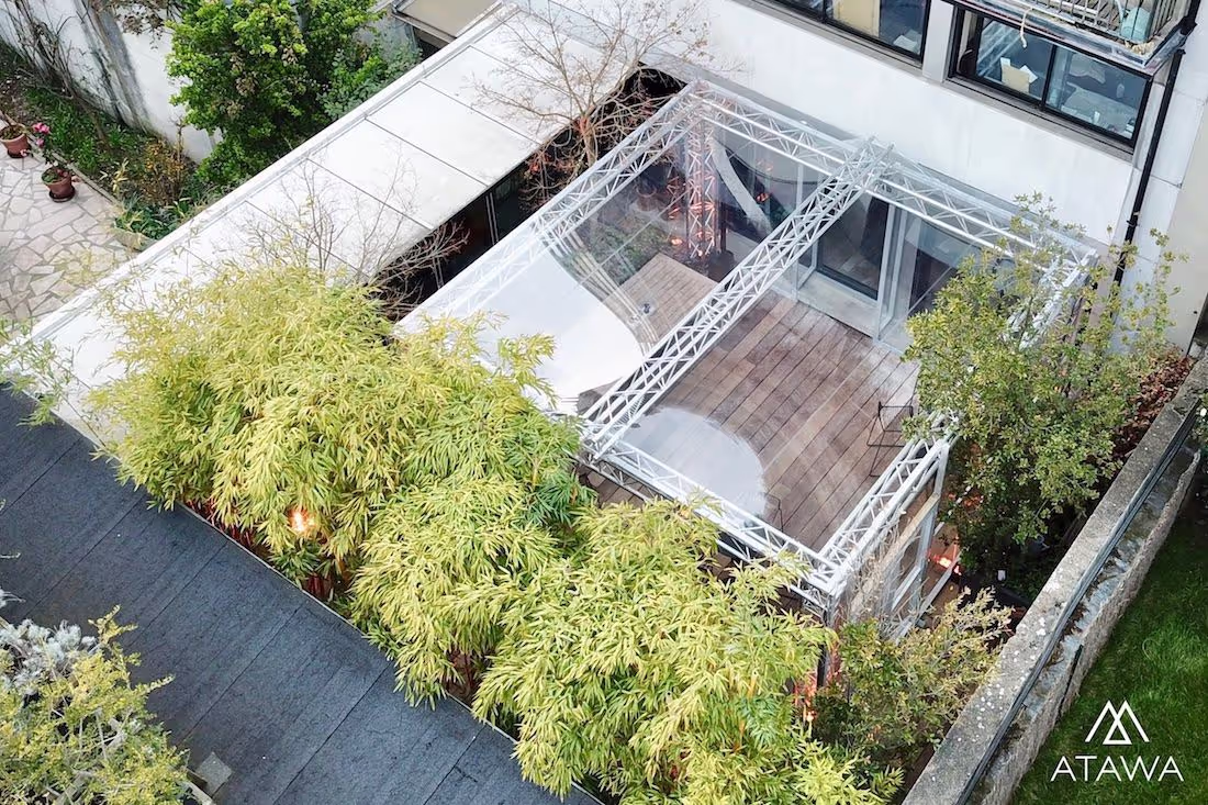Extension temporaire : une maison agrandie en Île-de-France