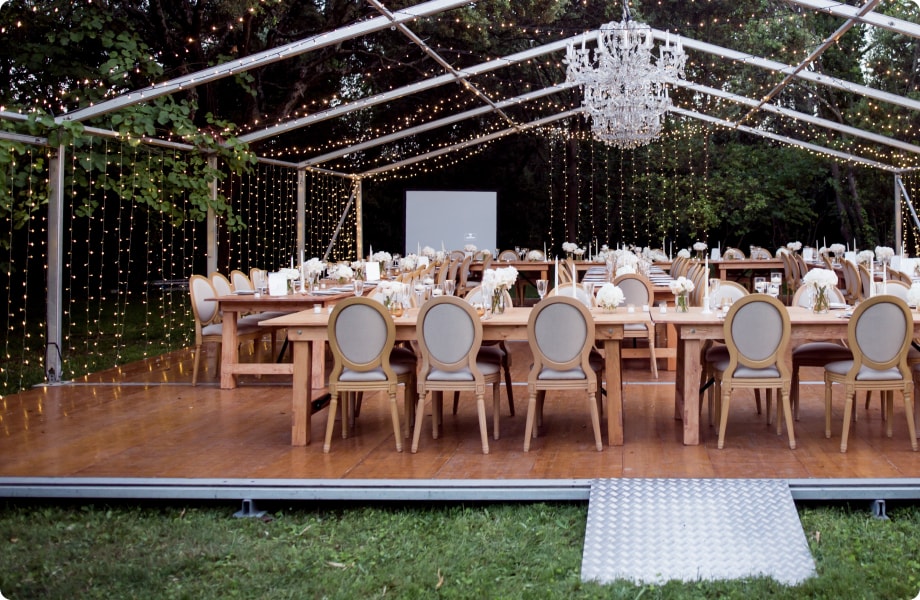 Tente à Ciel Ouvert - Fixation