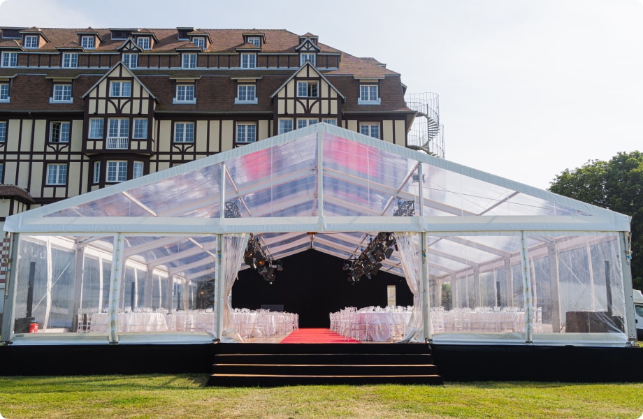 Tente Cristal - Fixation