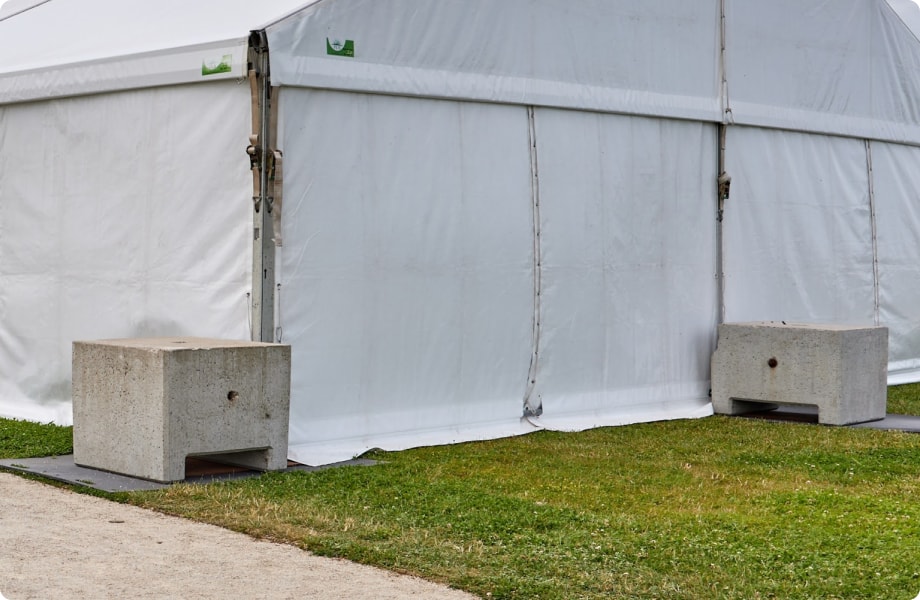 Tente Vélum - Fixation