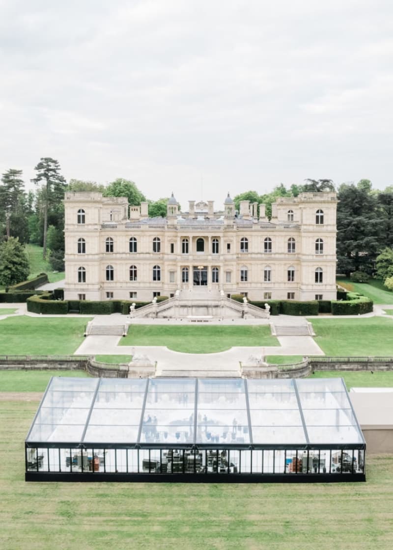 Mariage sous la tente Verrière au Château de Ferrières