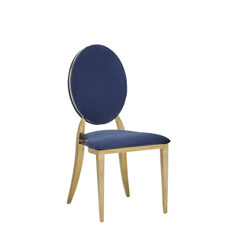Divine Chair with Blue Seat and Back