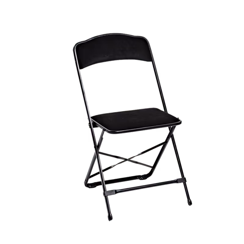Chaise capitonnée noire