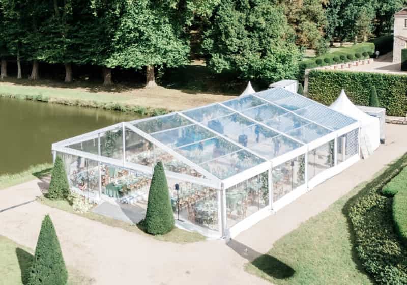 Clear Roof Marquee rental specialist throughout France