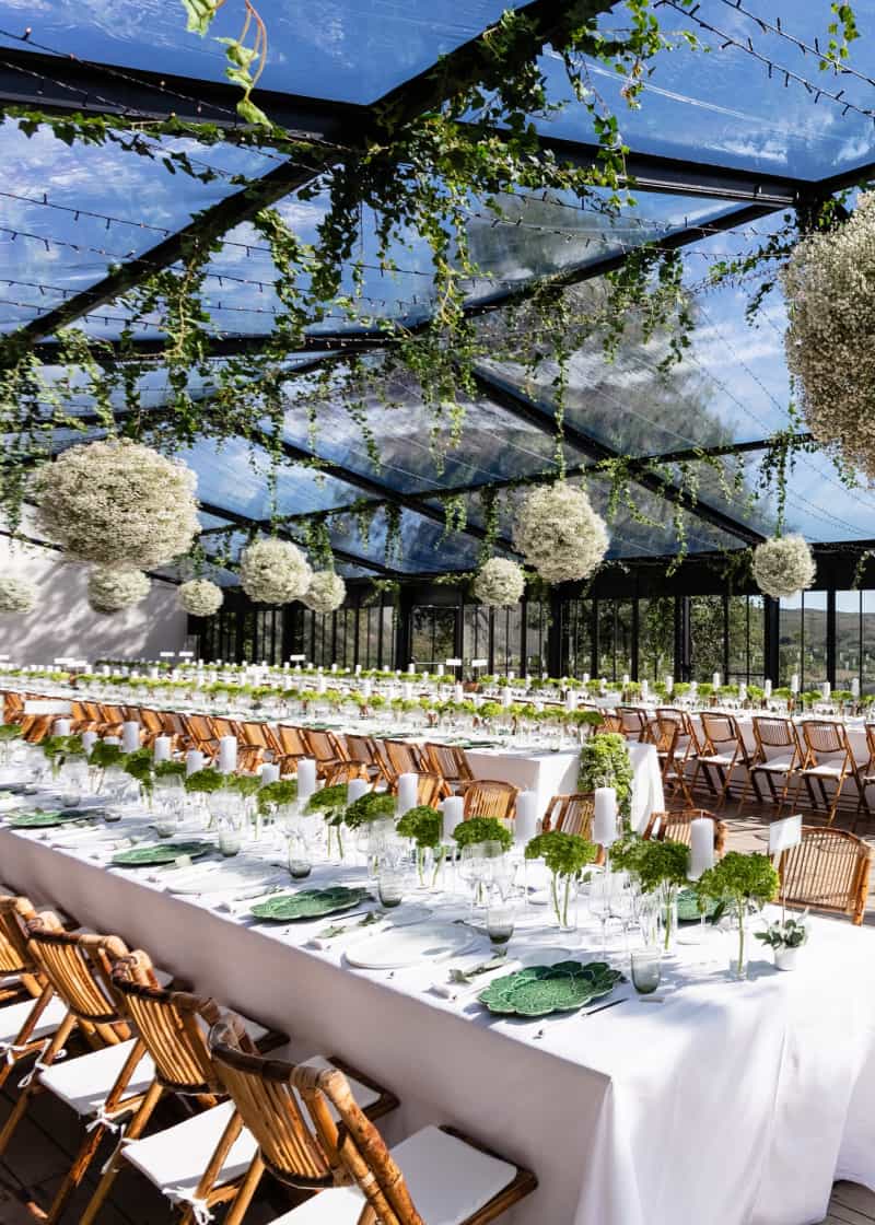 Wedding in a Glass Wall Marquee by a Lake in Corrèze