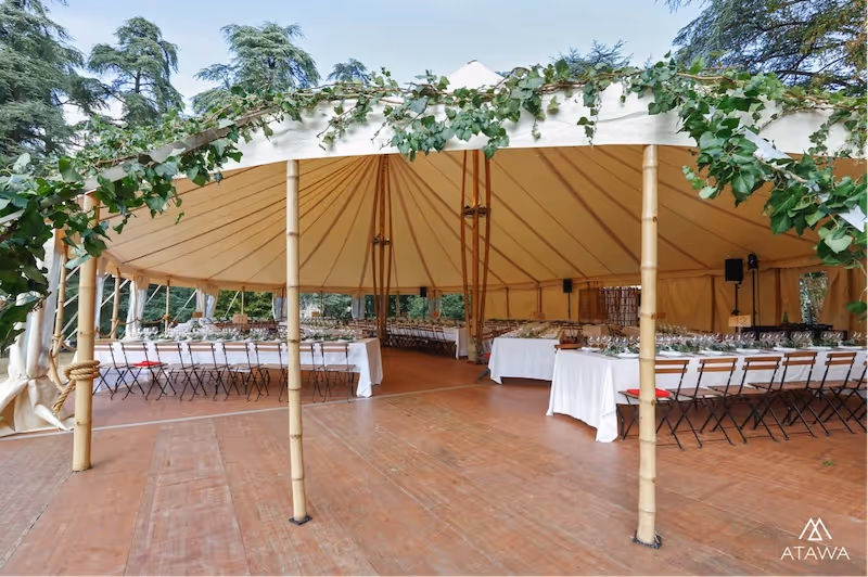 Atawa - Mariage bucolique sous un chapiteau bambou
