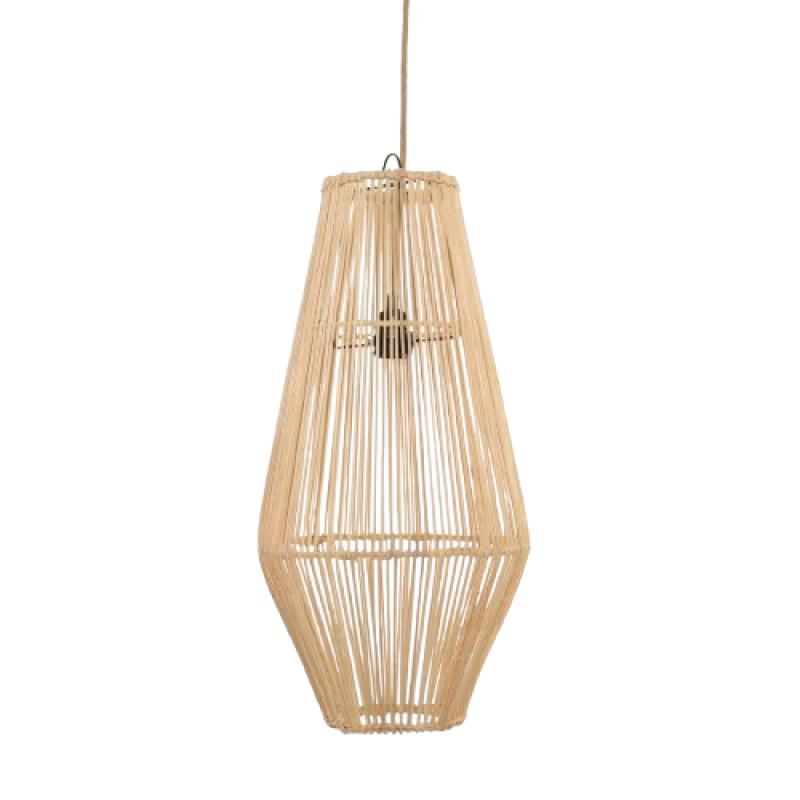 Furniture rental : Elongated Bamboo Pendant Light