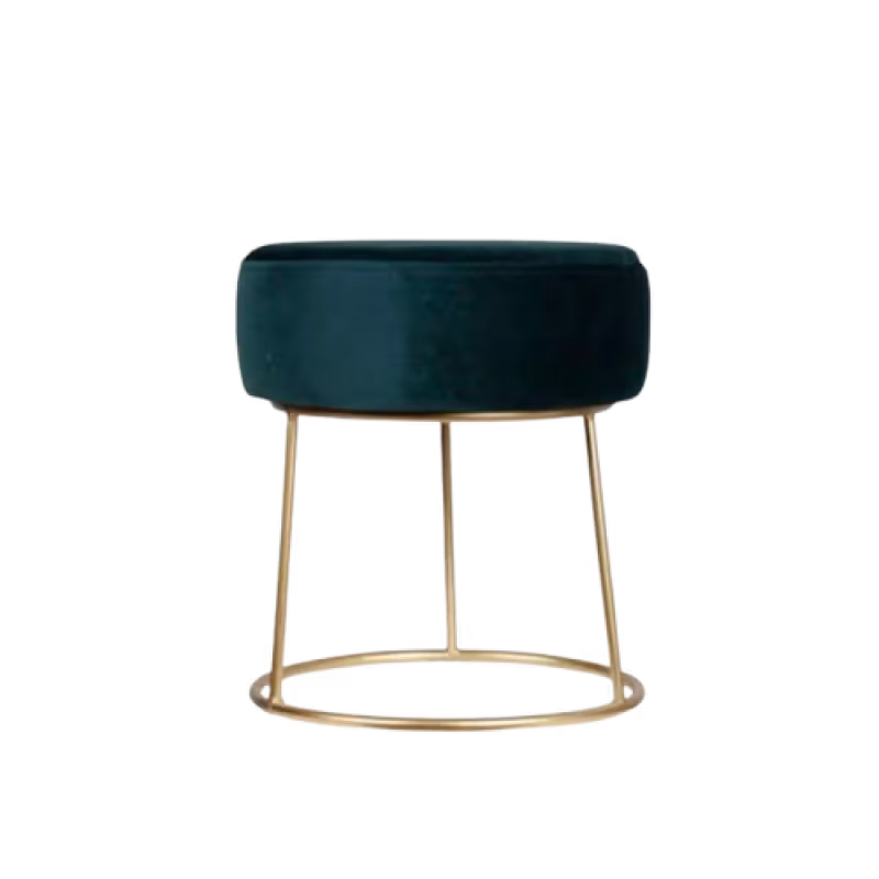 Green Velvet Pouf