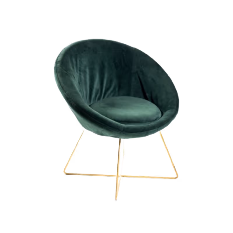 Green Velvet Armchair
