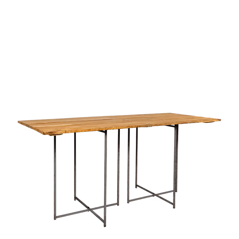 Nature High Table Crossed Steel Legs