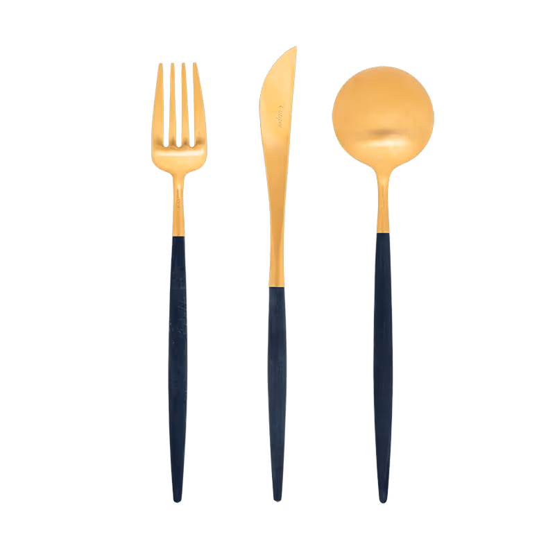 Tableware Rentals: Blue Cutipol cutlery line