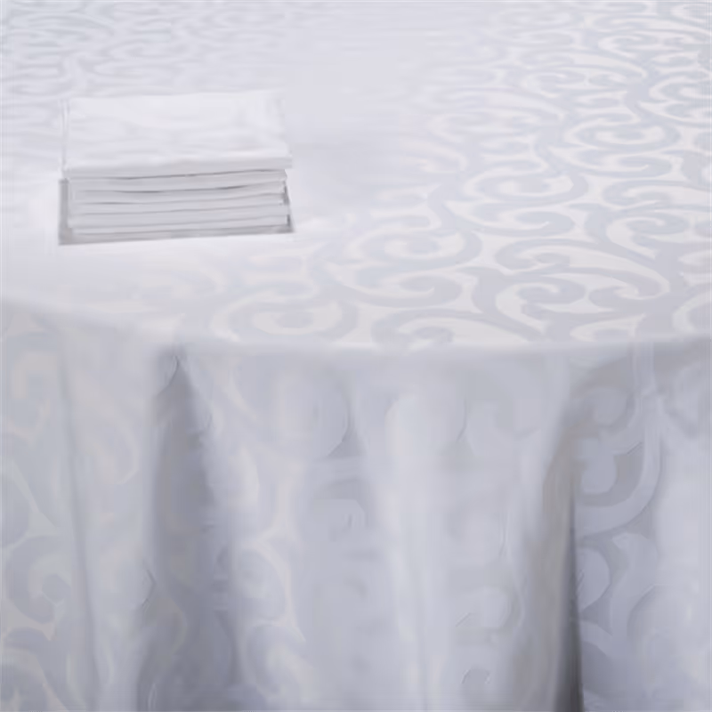 Tableware Rentals: White Andalusian tablecloth