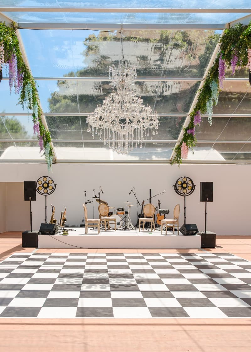 Custom decorative dance floor design