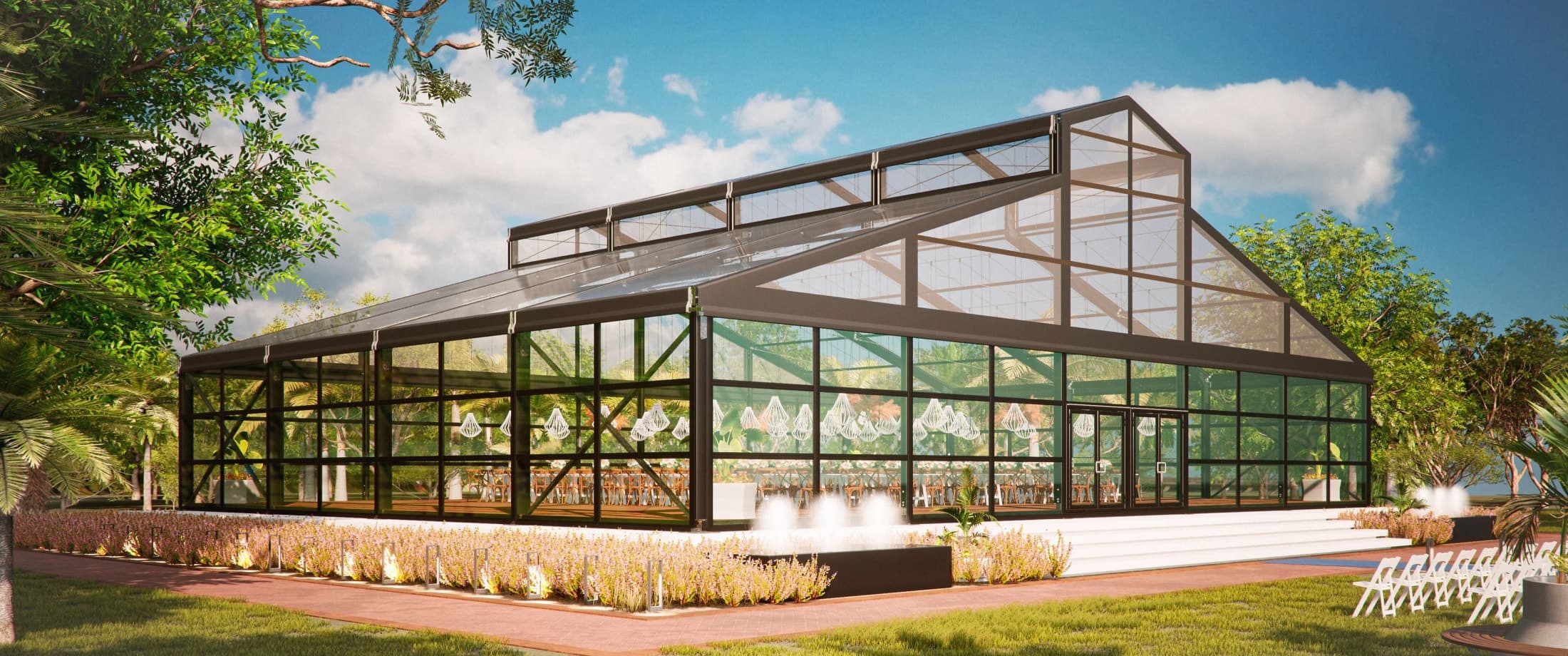 Cathedral Glass Wall Tent