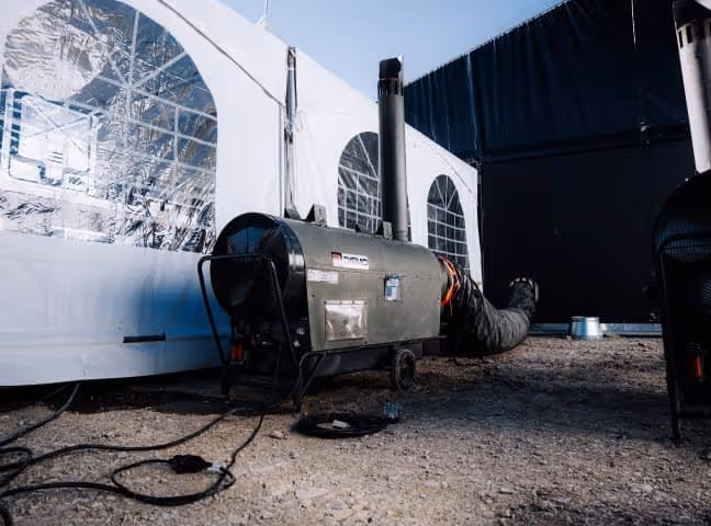 Heating for reception tents : what power should you plan for ?