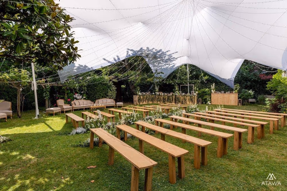 Cérémonie de mariage en extérieur ambiance champêtre