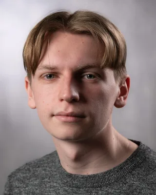 Professional actor headshot of a man, Dock Street Studio Leeds
