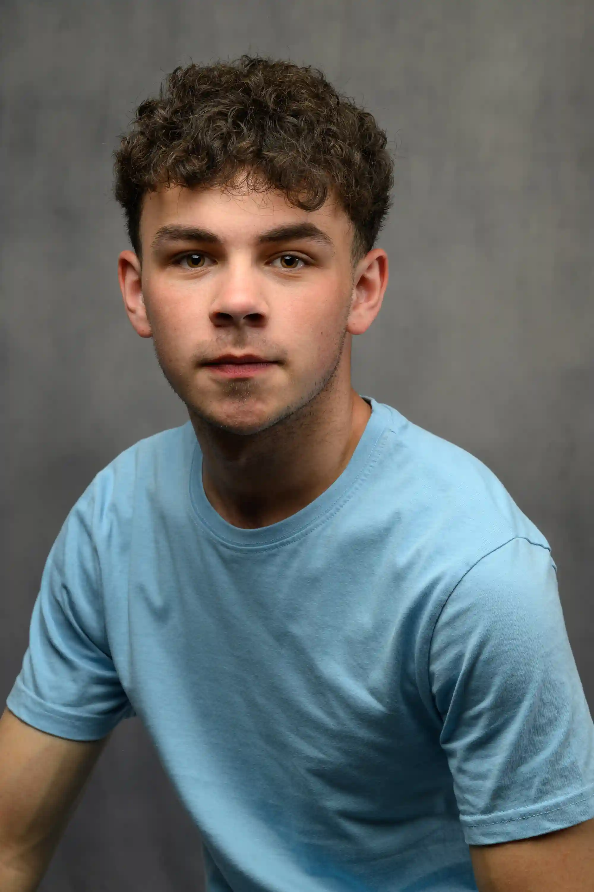 Tethered headshot review on monitor, Dock Street Studio Leeds