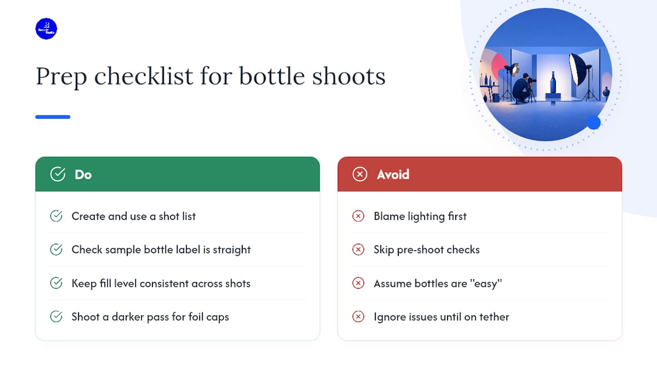Studio perspective: why plans beat gear on bottle shoots — overview diagram