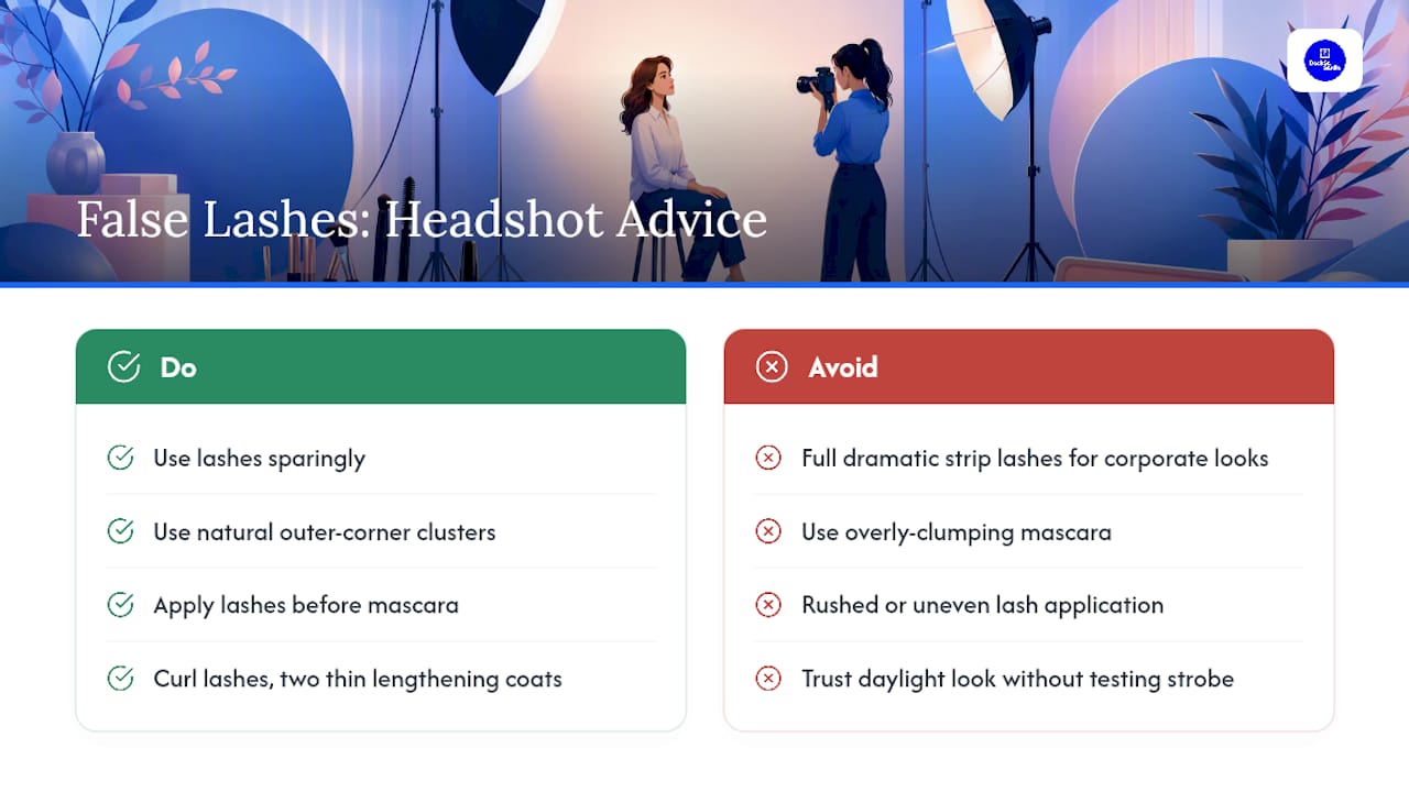 Should you wear false lashes for a headshot? — overview diagram