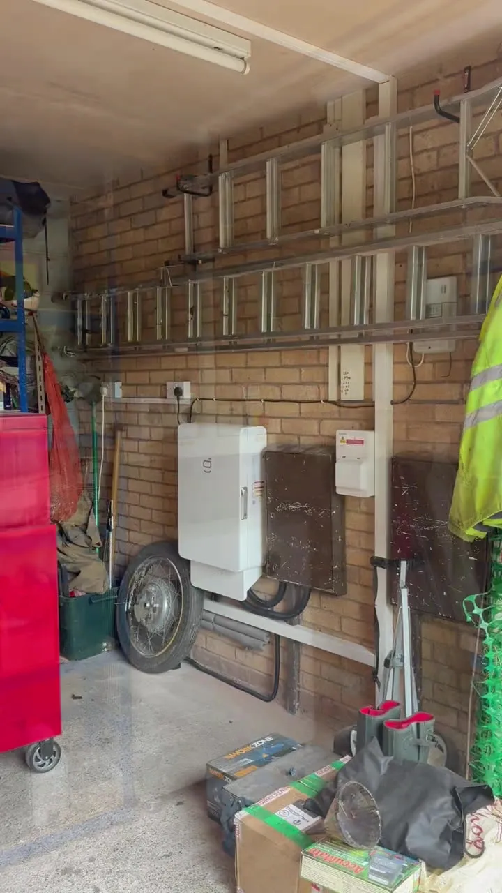 A battery fitted in a garage in Quorn