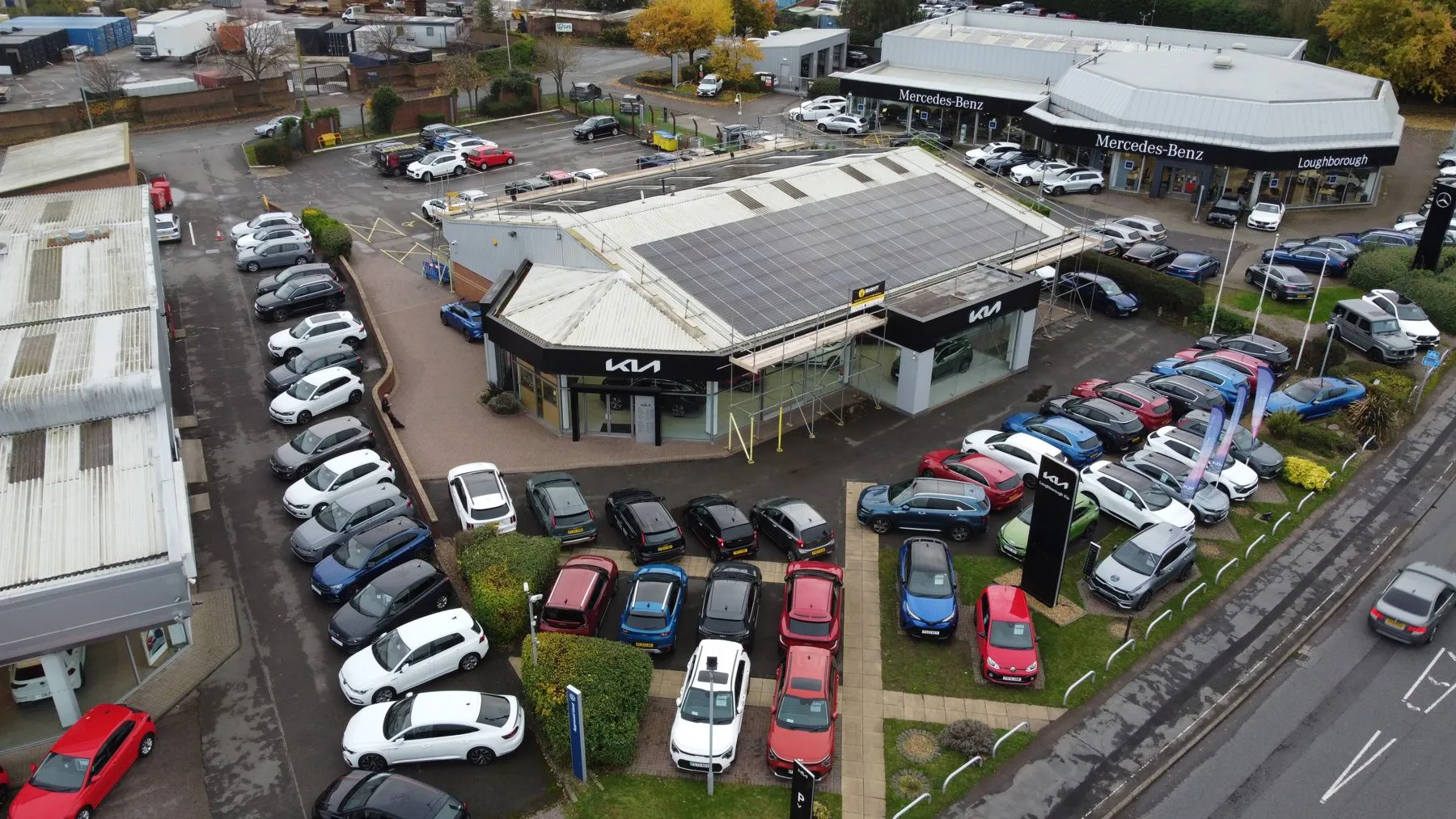 Kia Loughborough solar from the air