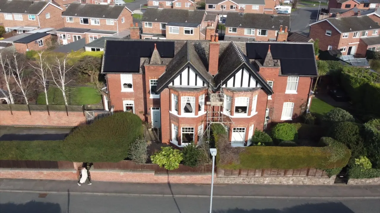 All-black solar panels with SolarEdge optimisers on two period homes in Barrow upon Soar