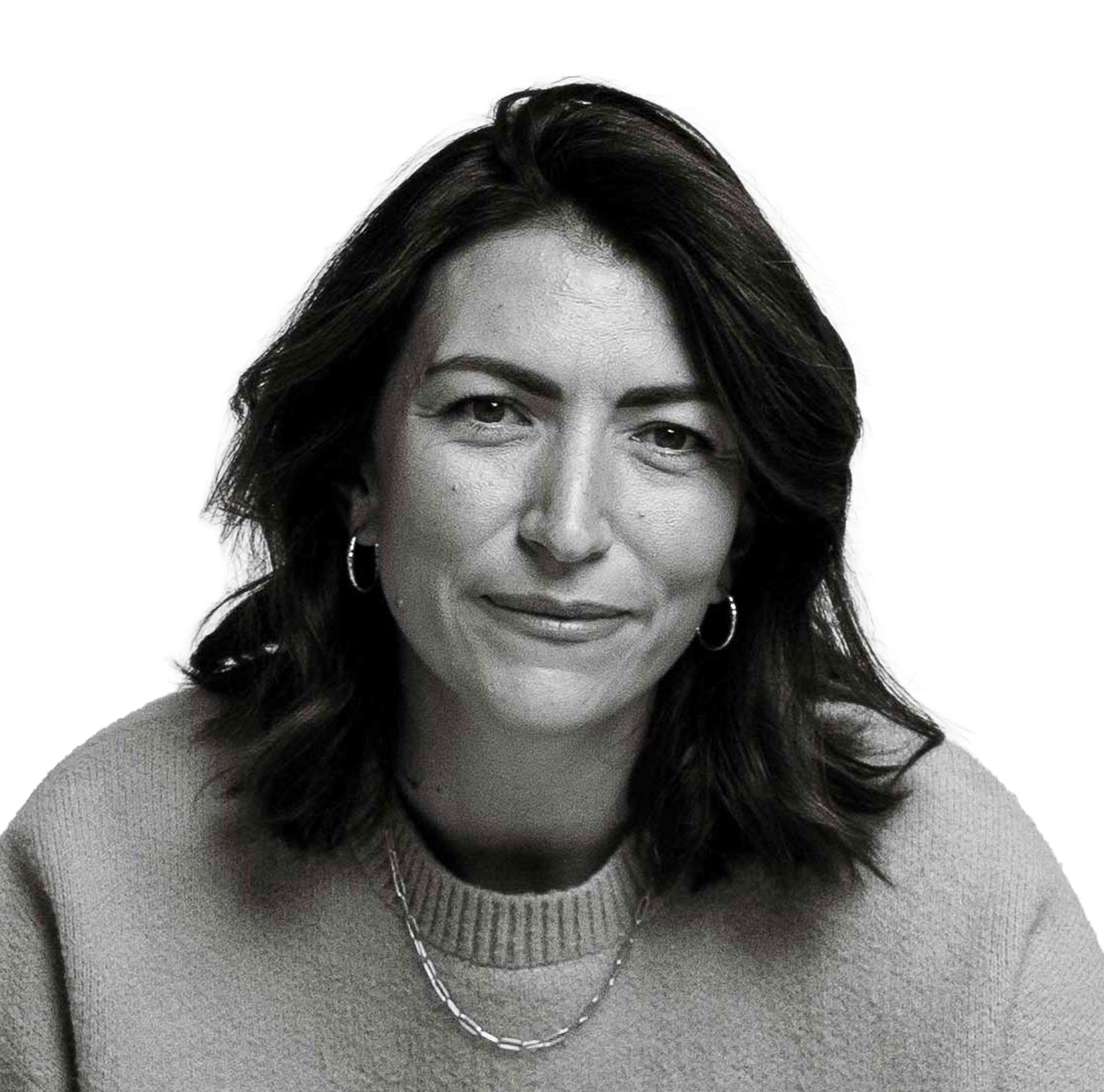 Black and white portrait of Vanessa
