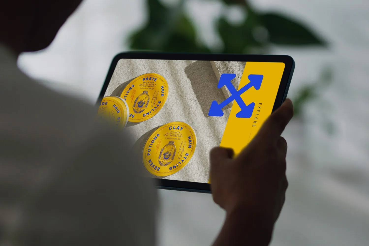 Person Viewing Tablet