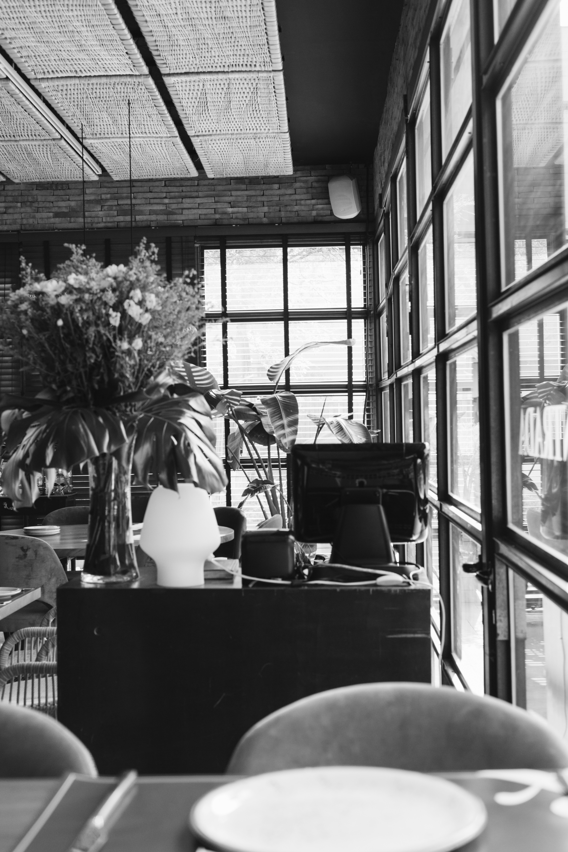 Internal office view with desktop computer