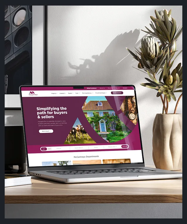 A laptop with a website about simplifying the process of buying and selling homes.