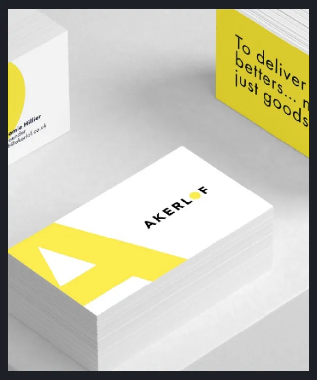 Akerlof Business Card Created by CreativeFolks