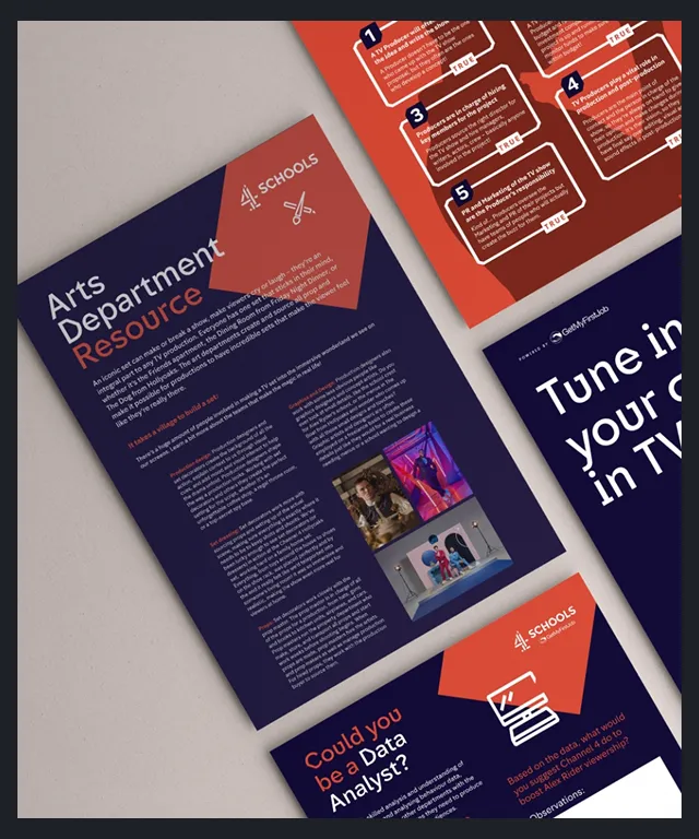 A brochure for Arts Department Resource.