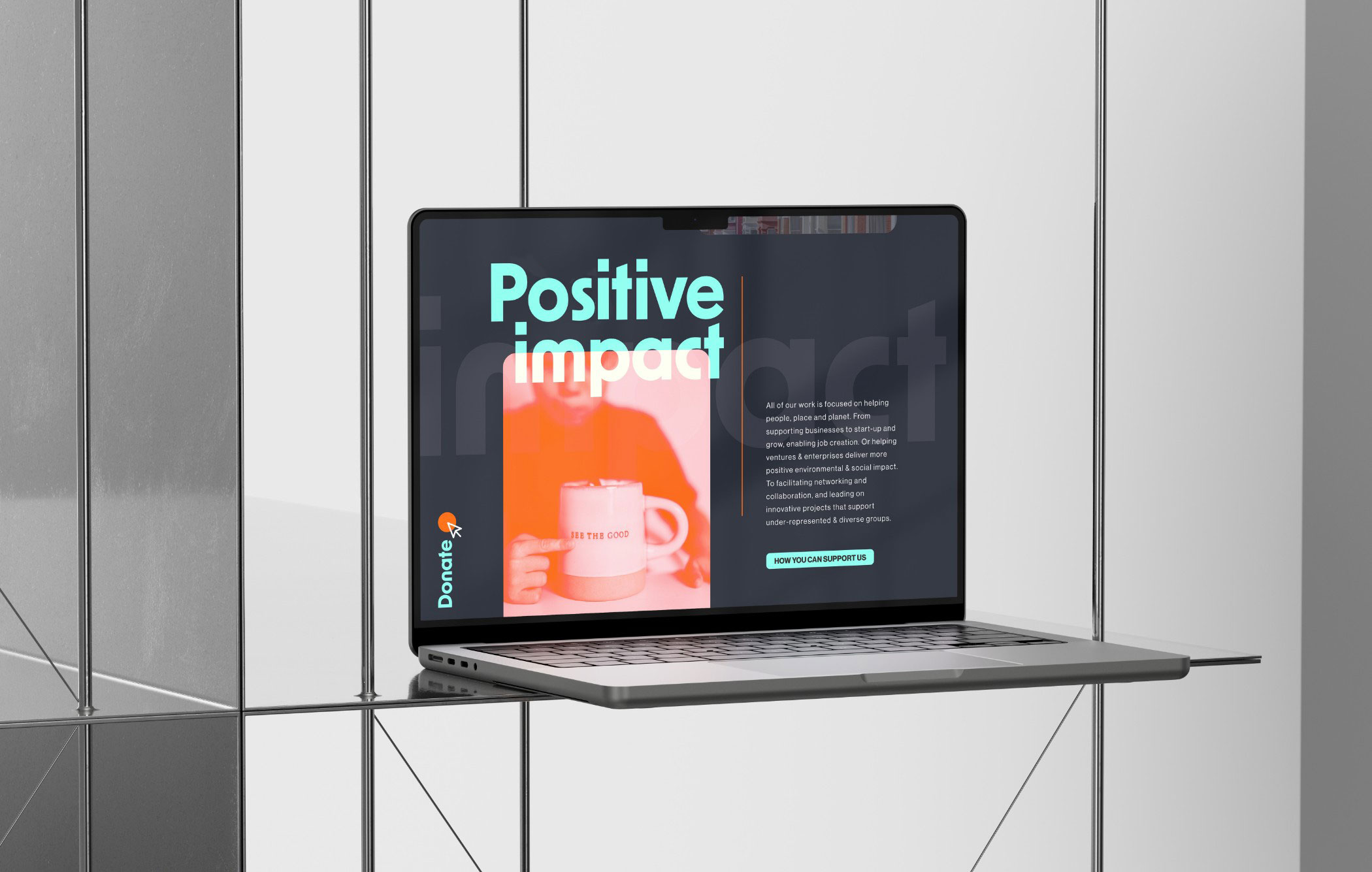 Website design on Macbook from Creativefolks
