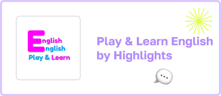  Play & Learn English by Highlights Logo — interactive English learning podcast for kids