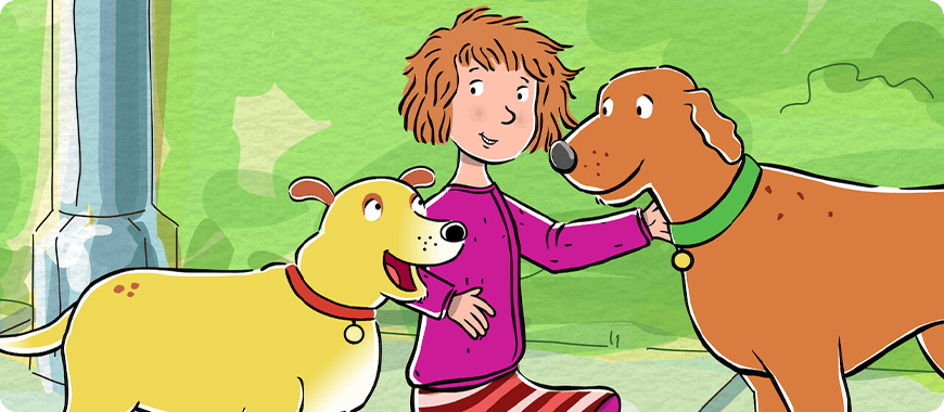 Martha Speaks with her owner and dog friends — fun cartoon where a talking dog teaches rich vocabulary through everyday adventures for kids 4–8.