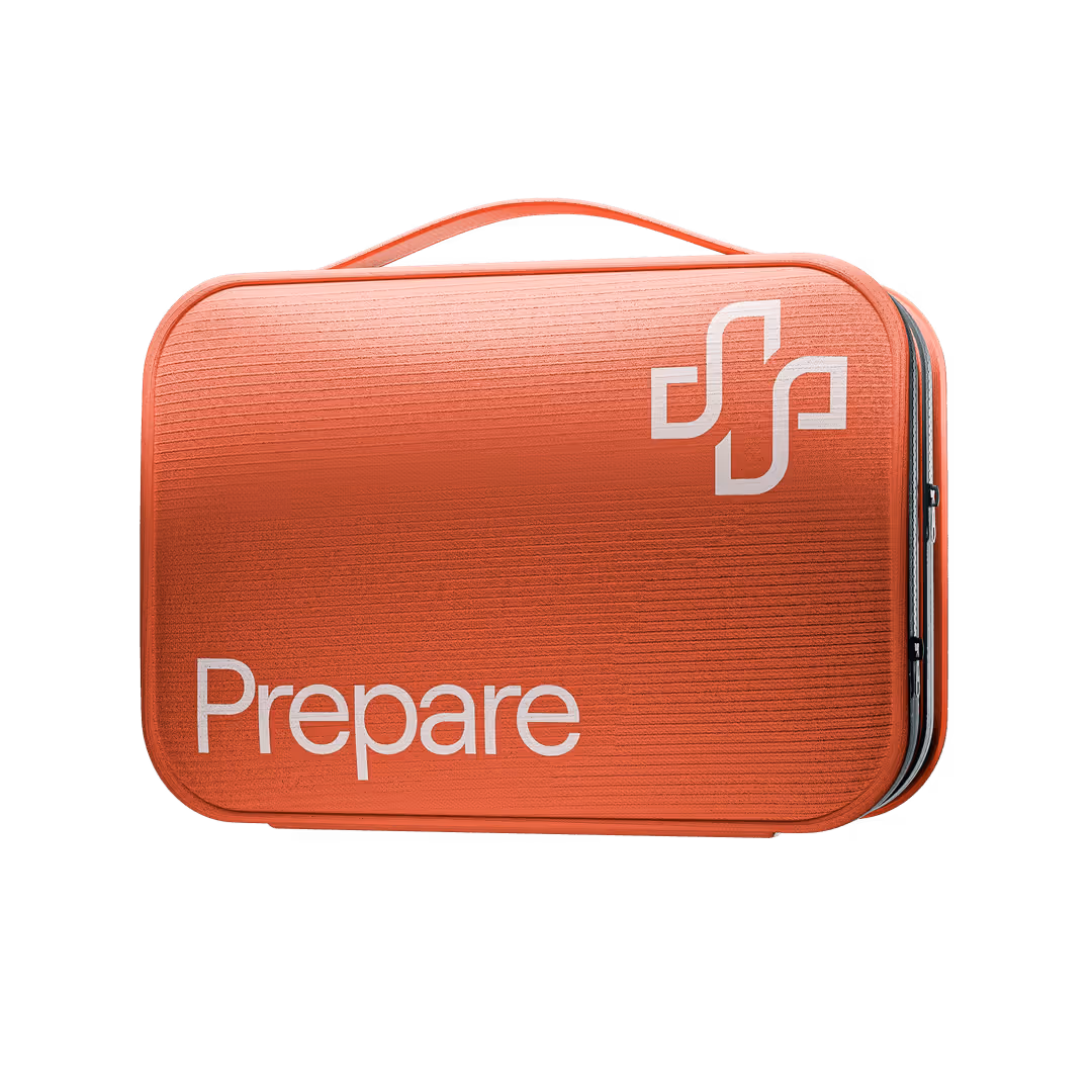 prepare medical carrying case closed