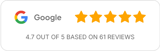 Google 4.8/5 star reviews