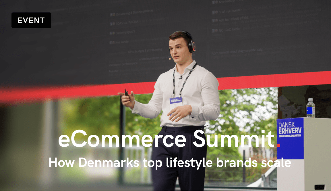 Frederik speaking at Dansk Ehandelskonference 2025 about how to grow a lifestyle brand