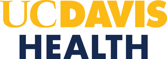 UC Davis Health logo with UC Davis in gold and Health in dark blue text.