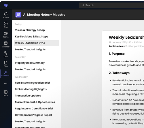 Fireflies.ai Note Taker In Microsoft Teams AI Note Taker for Microsoft Teams | TeamsMaestro