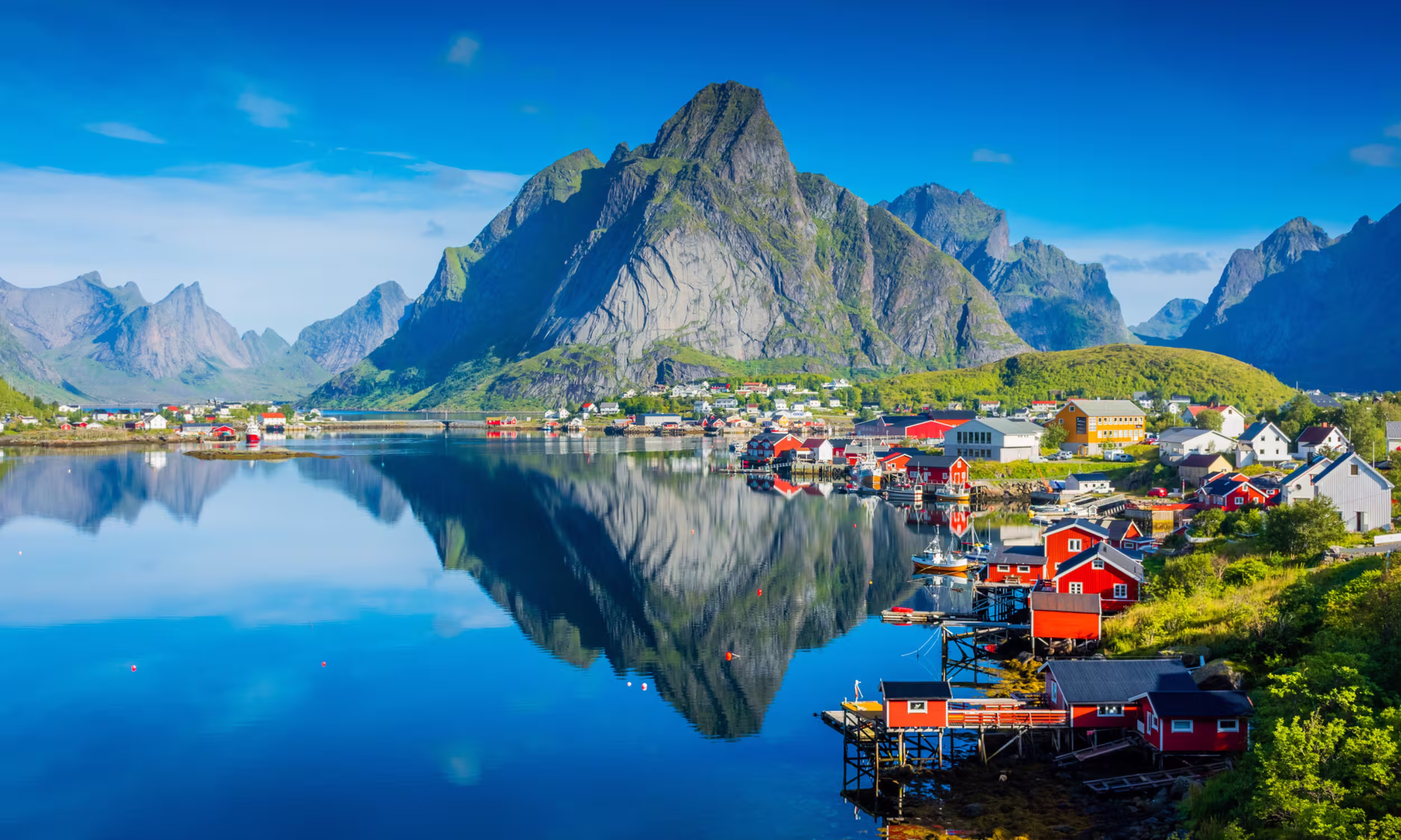 Reine village in the Lofoten Islands, a romantic honeymoon destination in Norway 