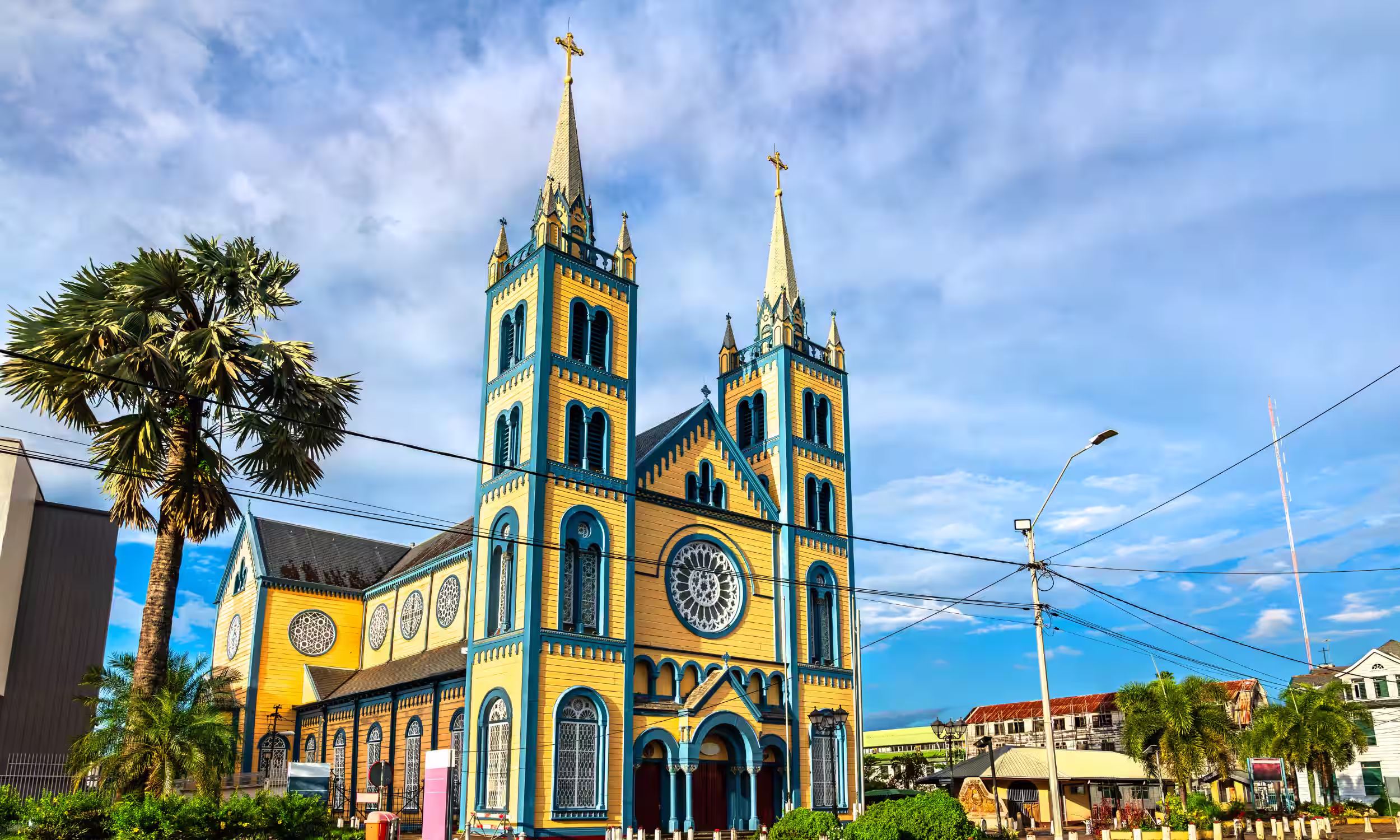 Saint Peter and Paul Cathedral in Paramaribo, a UNESCO World Heritage landmark.