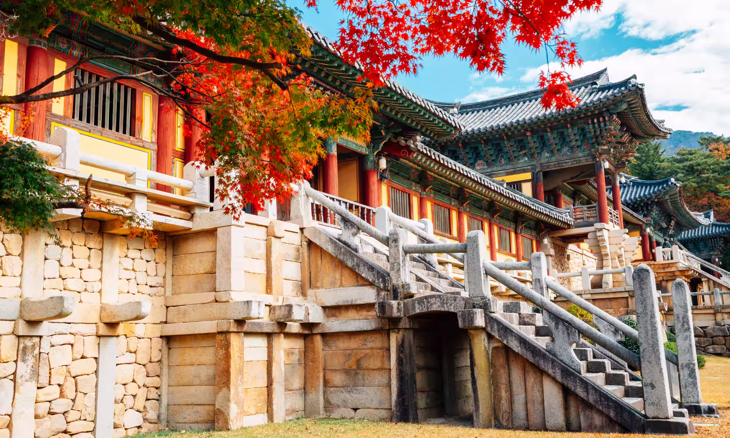 Bulguksa Temple in Gyeongju, one of South Korea’s most important Buddhist heritage sites.