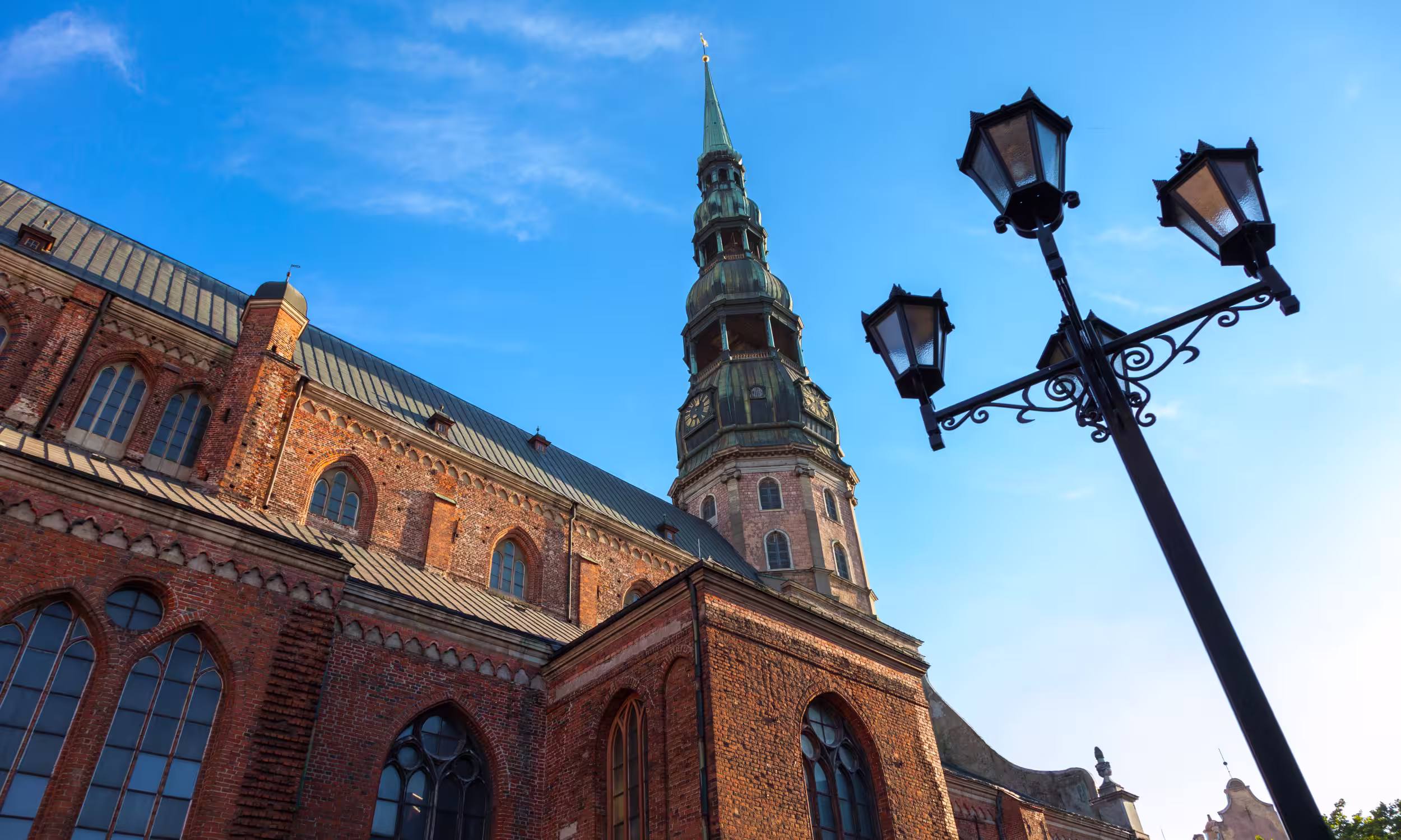 St. Peter's Church in Riga Old Town, one of Latvia's most iconic landmarks.