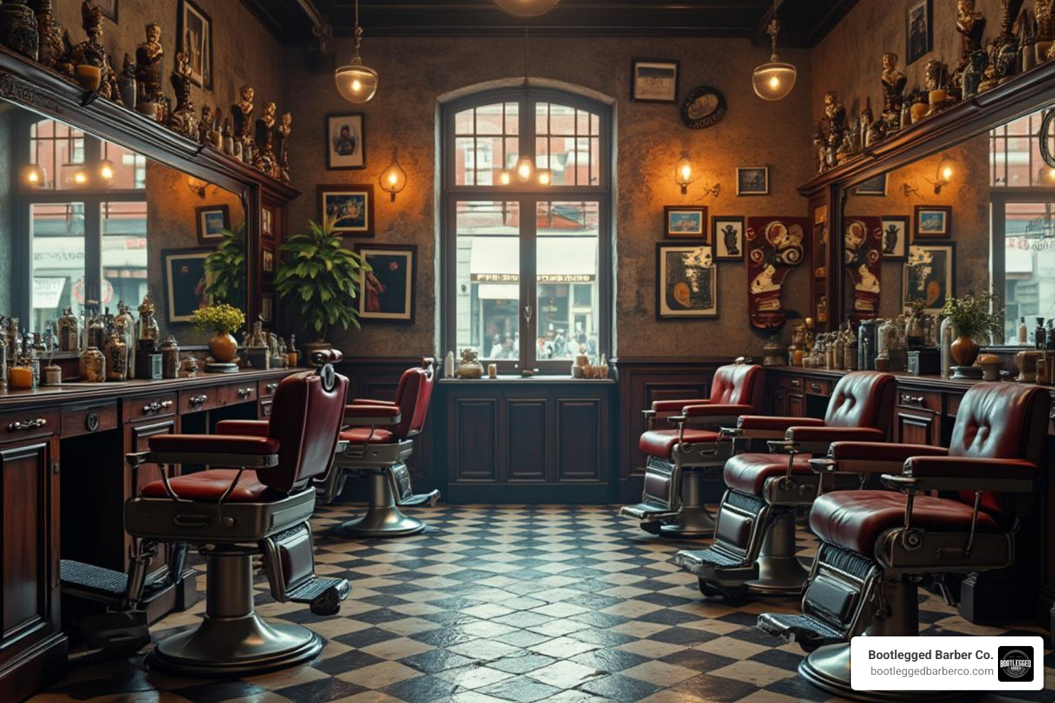 classic barbershop interior with leather chairs and vintage decor - barber shop haircuts