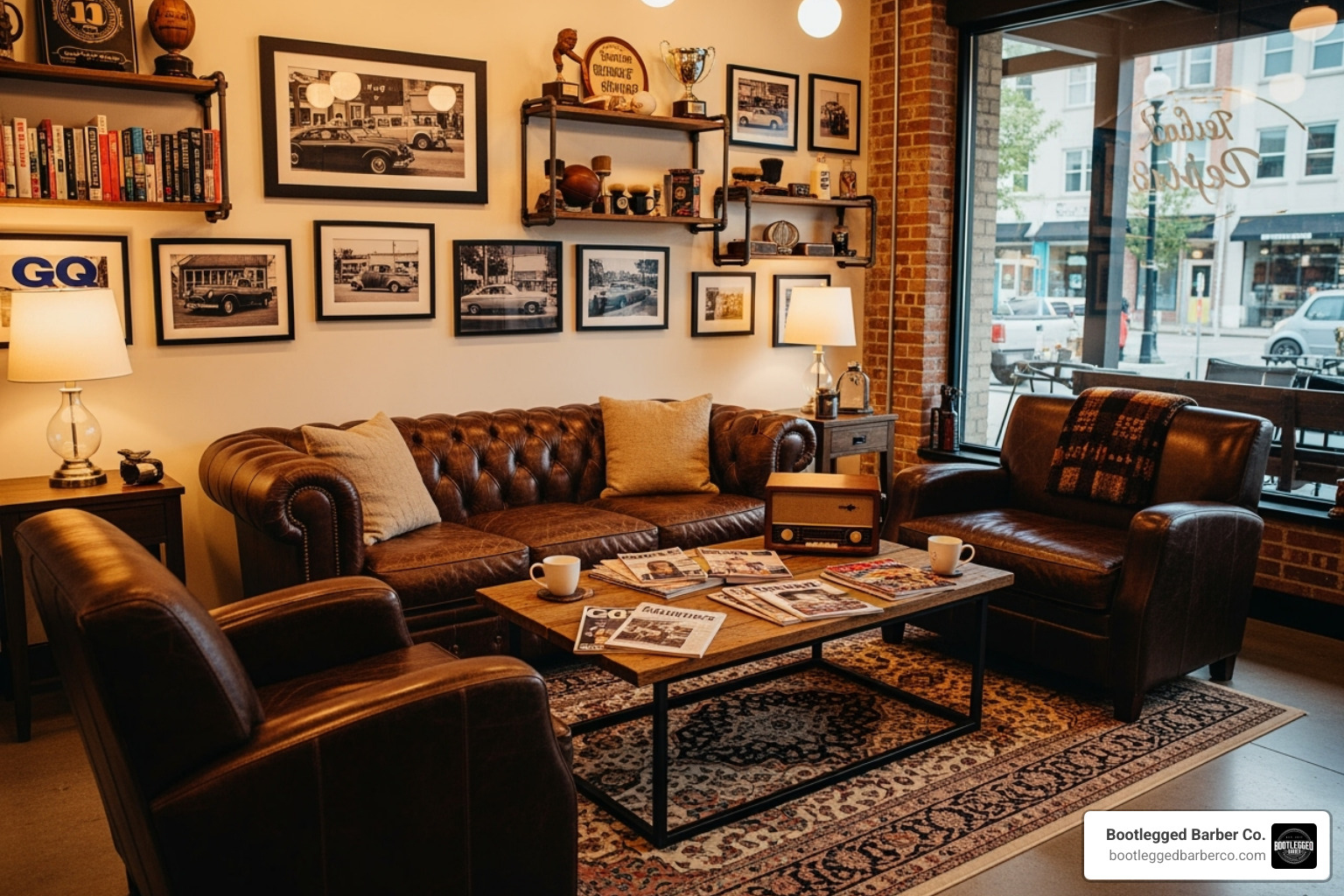 barbershop lounge area - barber shop